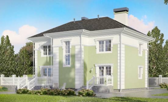 155-005-П Проект двухэтажного дома, современный загородный дом из бризолита Богданович | Проекты домов от House Expert