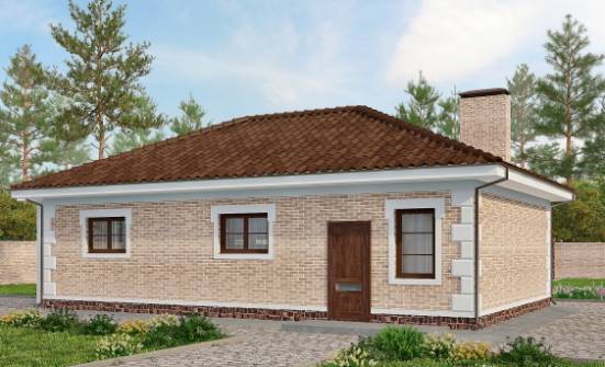 070-005-П Проект гаража из кирпича Краснотурьинск | Проекты одноэтажных домов от House Expert