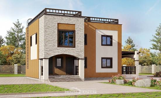 150-010-Л Проект двухэтажного дома, бюджетный дом из кирпича Серов | Проекты домов от House Expert