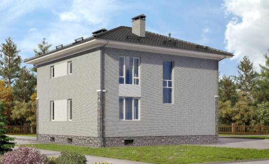 275-004-П Проект трехэтажного дома и гаражом, уютный коттедж из кирпича Невьянск | Проекты домов от House Expert