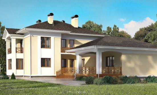375-002-Л Проект двухэтажного дома, гараж, огромный дом из кирпича Камышлов | Проекты домов от House Expert