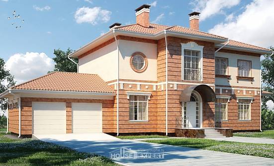 285-001-Л Проект двухэтажного дома, гараж, огромный коттедж из кирпича Полевской | Проекты домов от House Expert