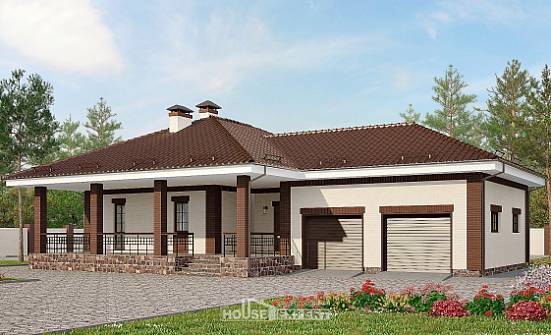 160-015-П Проект одноэтажного дома, гараж, компактный домик из поризованных блоков Верхняя Пышма | Проекты домов от House Expert