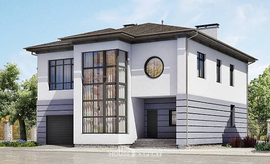 300-006-Л Проект двухэтажного дома, гараж, большой загородный дом из кирпича Тавда | Проекты домов от House Expert