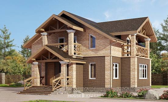 160-014-П Проект двухэтажного дома, бюджетный домик из газобетона Полевской | Проекты домов от House Expert