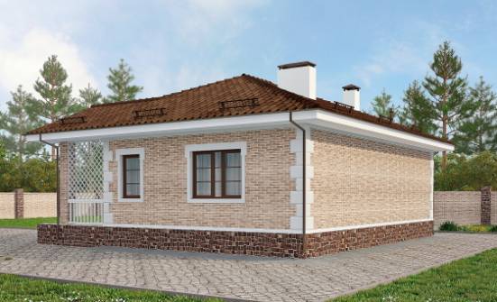 065-002-П Проект бани из кирпича Кировград | Проекты одноэтажных домов от House Expert