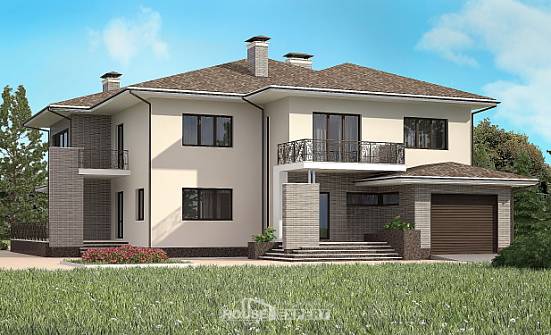 500-001-П Проект трехэтажного дома и гаражом, огромный домик из кирпича Верхняя Пышма | Проекты домов от House Expert