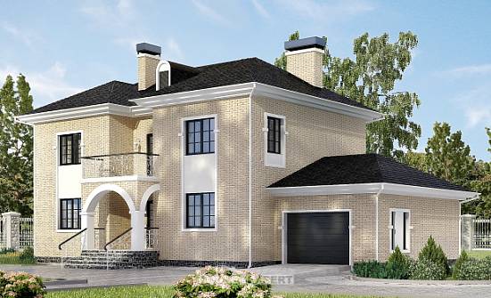 180-006-П Проект двухэтажного дома, гараж, красивый домик из кирпича Верхотурье | Проекты домов от House Expert