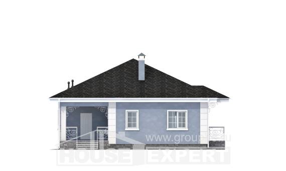 100-001-П Проект одноэтажного дома, классический дом из пеноблока, Нижняя Салда