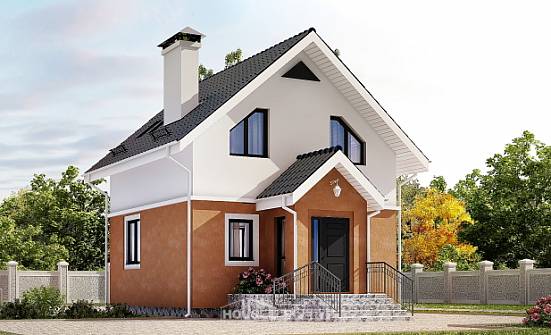 070-001-Л Проект двухэтажного дома с мансардой, классический домик из твинблока Верхняя Салда | Проекты домов от House Expert