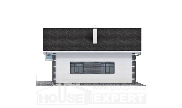 180-001-П Проект двухэтажного дома с мансардным этажом и гаражом, экономичный загородный дом из теплоблока, Красноуральск