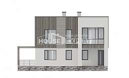 150-017-П Проект двухэтажного дома, бюджетный коттедж из газосиликатных блоков, Качканар