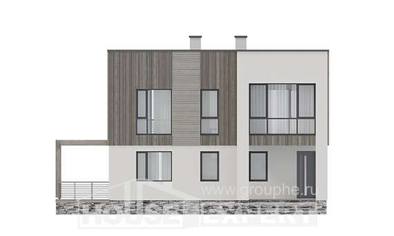 150-017-П Проект двухэтажного дома, бюджетный коттедж из газосиликатных блоков, Качканар