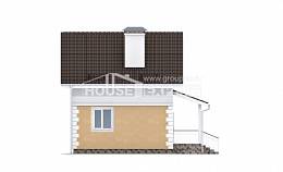 070-002-П Проект двухэтажного дома с мансардным этажом, маленький загородный дом из теплоблока, Североуральск