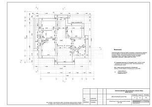 Кладочный план цокольного этажа М1:100