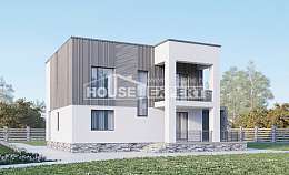 150-017-П Проект двухэтажного дома, компактный домик из твинблока, Качканар