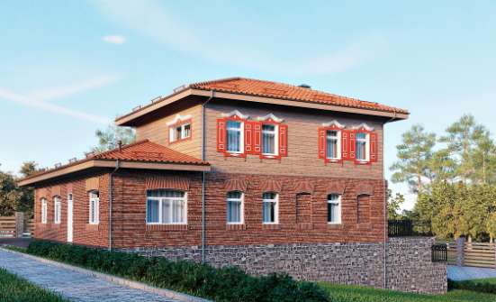380-002-Л Проект трехэтажного дома, гараж, большой домик из кирпича, Краснотурьинск