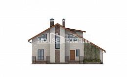 180-008-Л Проект двухэтажного дома с мансардным этажом, гараж, красивый дом из газобетона, Ревда