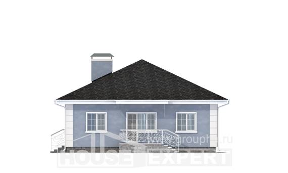100-001-П Проект одноэтажного дома, бюджетный коттедж из керамзитобетонных блоков, Ревда