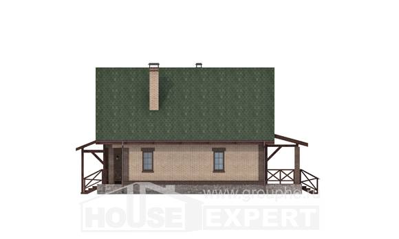 160-011-П Проект двухэтажного дома с мансардным этажом, современный загородный дом из арболита, Кушва