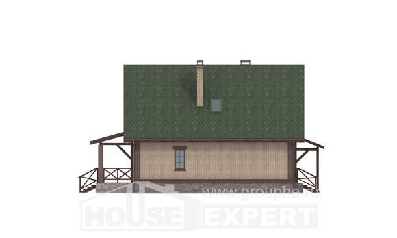 160-011-П Проект двухэтажного дома с мансардой, бюджетный дом из арболита, Кушва