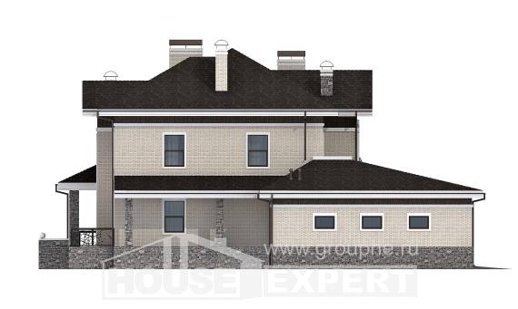 365-001-Л Проект трехэтажного дома и гаражом, красивый коттедж из кирпича, Кировград