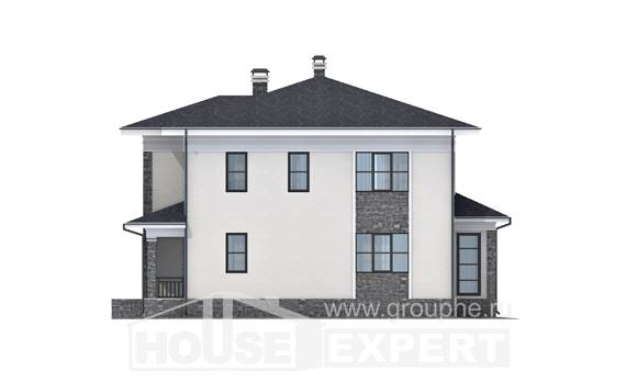 155-011-П Проект двухэтажного дома, красивый коттедж из газобетона, Верхняя Салда