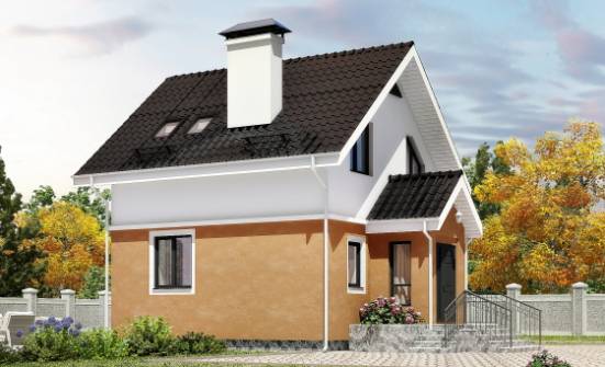 070-001-Л Проект двухэтажного дома с мансардой, классический домик из твинблока Верхняя Салда | Проекты домов от House Expert