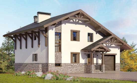 305-002-Л Проект трехэтажного дома мансардой, классический домик из кирпича, Новоуральск